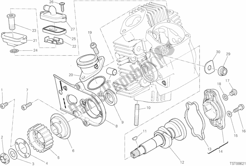 Toutes les pièces pour le Système De Synchronisation De Tête Horizontale du Ducati Scrambler 1100 Sport PRO 2020